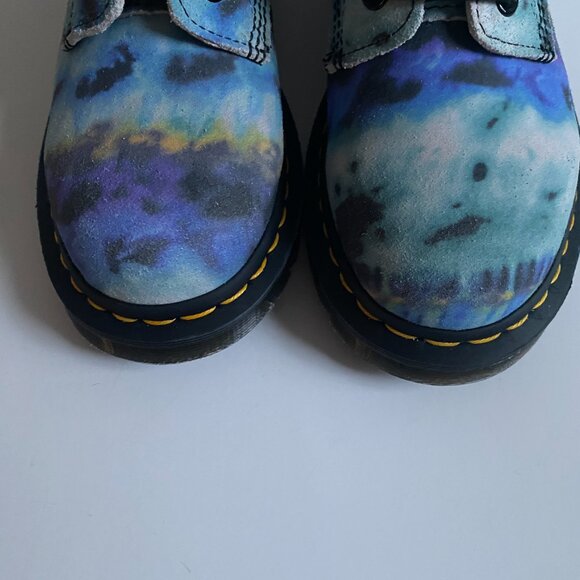 NWT Dr. Martens 1460 Pascal Blue Tie Dye Leather Women's Boots Size 6 27242 - Picture 11 of 16